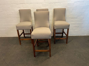 Cream & Green Print Wooden Dining Chair - PRICE DROP