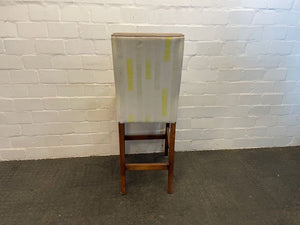 Cream & Green Print Wooden Dining Chair - PRICE DROP