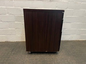 Dark 3 Drawer Pedestal (On Wheels) - PRICE DROP