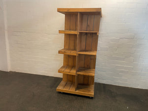 Wooden Stacking Display Cabinet On Wheels - REDUCED