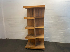 Wooden Stacking Display Cabinet On Wheels - REDUCED