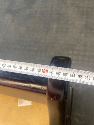 Dark Wood Queen Slay Bed Base (Board Broken) - 2ndhandwarehouse.com