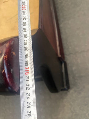 Dark Wood Queen Slay Bed Base (Board Broken) - 2ndhandwarehouse.com