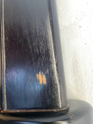 Dark Wood Queen Slay Bed Base (Board Broken) - 2ndhandwarehouse.com