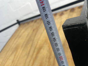 Black Frame 3 Tier Wooden Display Shelf on Wheels