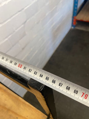 Black Frame 3 Tier Wooden Display Shelf on Wheels