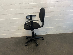 Black Typist Chair with Arm Rests