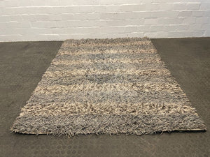 Grey & Cream Fury Rug 160 x 220 - PRICE DROP