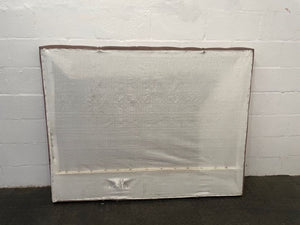 Brown Suede Double Bed Headboard