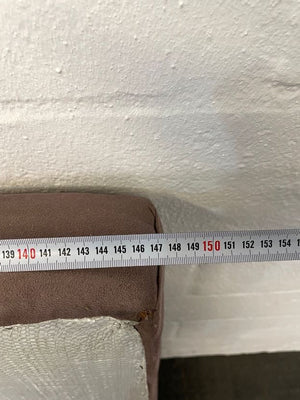 Brown Suede Double Bed Headboard