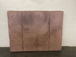 Brown Suede Double Bed Headboard