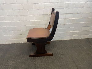 Hard Wood Brown Dining Chair (Torn) - PRICE DROP - 2ndhandwarehouse.com