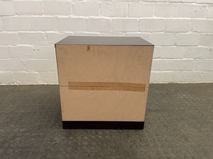 2 Drawer Dark Wood Bedside Pedestal - PRICE DROP