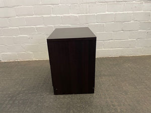 2 Drawer Dark Wood Bedside Pedestal - PRICE DROP