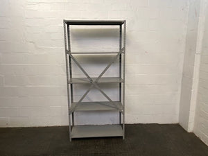 Grey Metal 4 Tier Filing Shelf