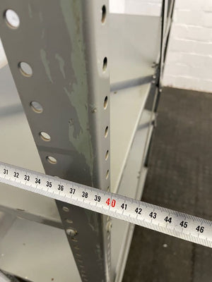 Grey Metal 4 Tier Filing Shelf