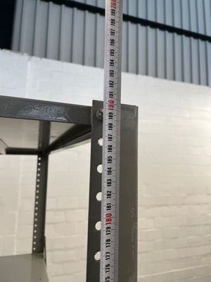 Grey Metal 4 Tier Filing Shelf