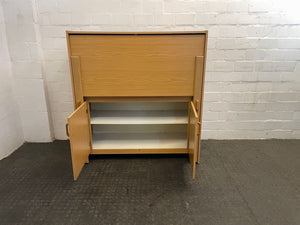 Oak Folding Work Desk - needs TLC