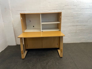 Oak Folding Work Desk - needs TLC