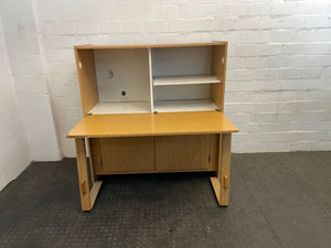 Oak Folding Work Desk - needs TLC