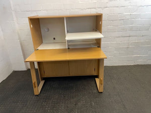Oak Folding Work Desk - needs TLC