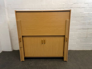 Oak Folding Work Desk - needs TLC
