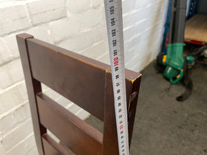 Dark Wood & Suede Dining Chair - PRICE DROP