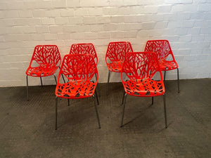 Red Leaf Cafe Chair - Square Back - PRICE DROP