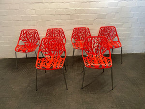 Red Leaf Cafe Chair - Square Back - PRICE DROP