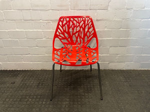 Red Leaf Cafe Chair - Square Back - PRICE DROP