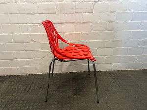 Red Leaf Cafe Chair - Square Back - PRICE DROP