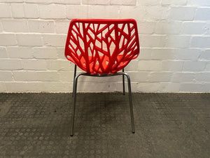 Red Leaf Cafe Chair - Square Back - PRICE DROP