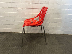 Red Leaf Cafe Chair - Square Back - PRICE DROP
