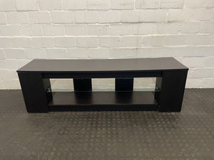 Dark Wood Tv Stand With Glass - PRICE DROP