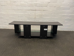 Dark Wood Tv Stand With Glass - PRICE DROP
