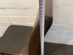 Brown Steel Framed Chair (Material Peeling) - PRICE DROP