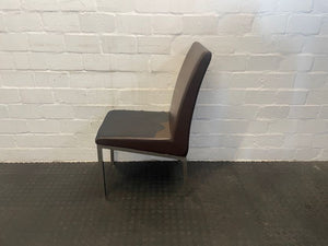 Brown Steel Framed Chair (Material Peeling) - PRICE DROP