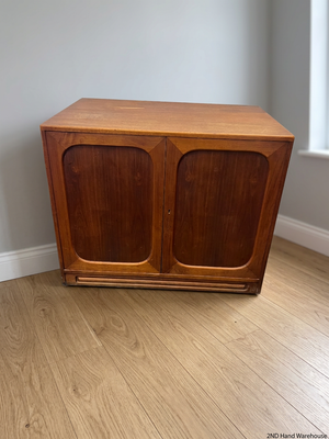 Recessed Panel Wooden Double Door Cabinet — Fair Used Condition