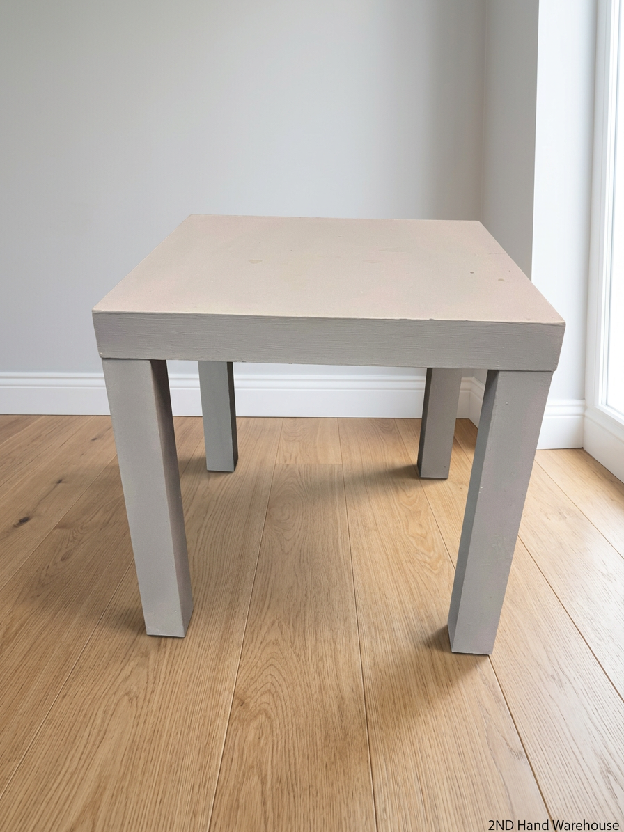 Grey Minimalist Square Side Table