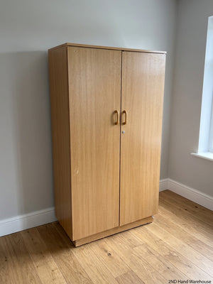 Functional Wood-Look Two-Door Storage Cupboard - 2ndhandwarehouse.com