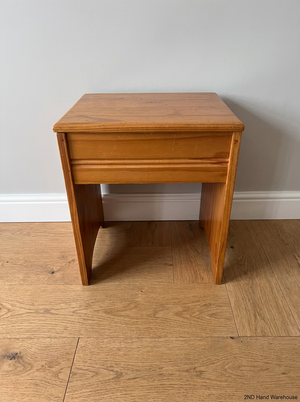 Pine Finished Storage Stool