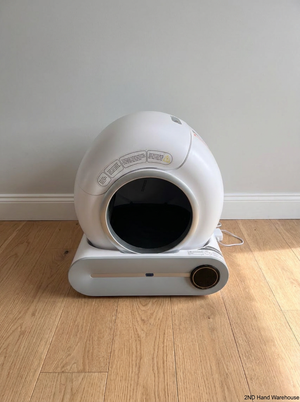 White Automatic Self-Cleaning Cat Litterbox — Good Working O - 2ndhandwarehouse.com