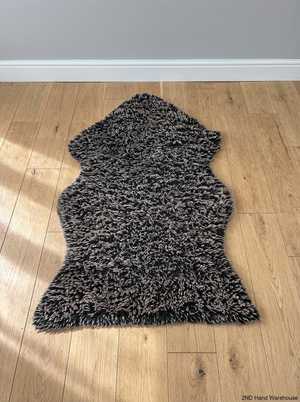 Charcoal Grey Faux-Hide Shag Rug - 2ndhandwarehouse.com