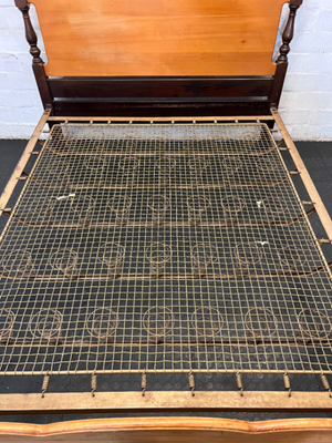 152cm Yellowwood Queen Bed Frame with Scalloped Detail - 2ndhandwarehouse.com