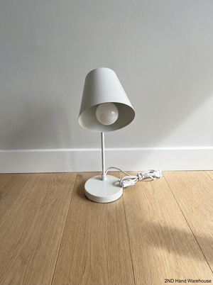Pair of Minimalist White Metal Desk Lamps - 2ndhandwarehouse.com