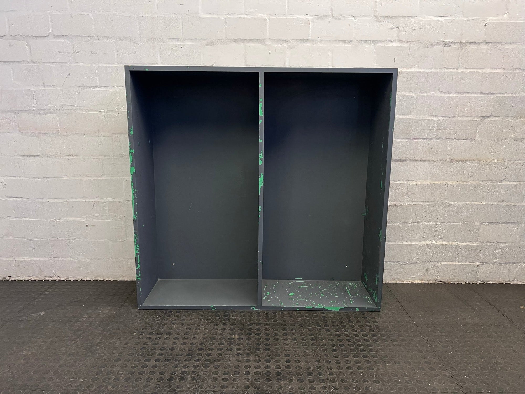 2 Division Grey Shelf (Paint Chipping/Some Slight Damage) - REDUCED