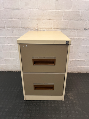 2 Drawer Steel Filing Cabinet - Minor Scratches & Paint Wear - 2ndhandwarehouse.com