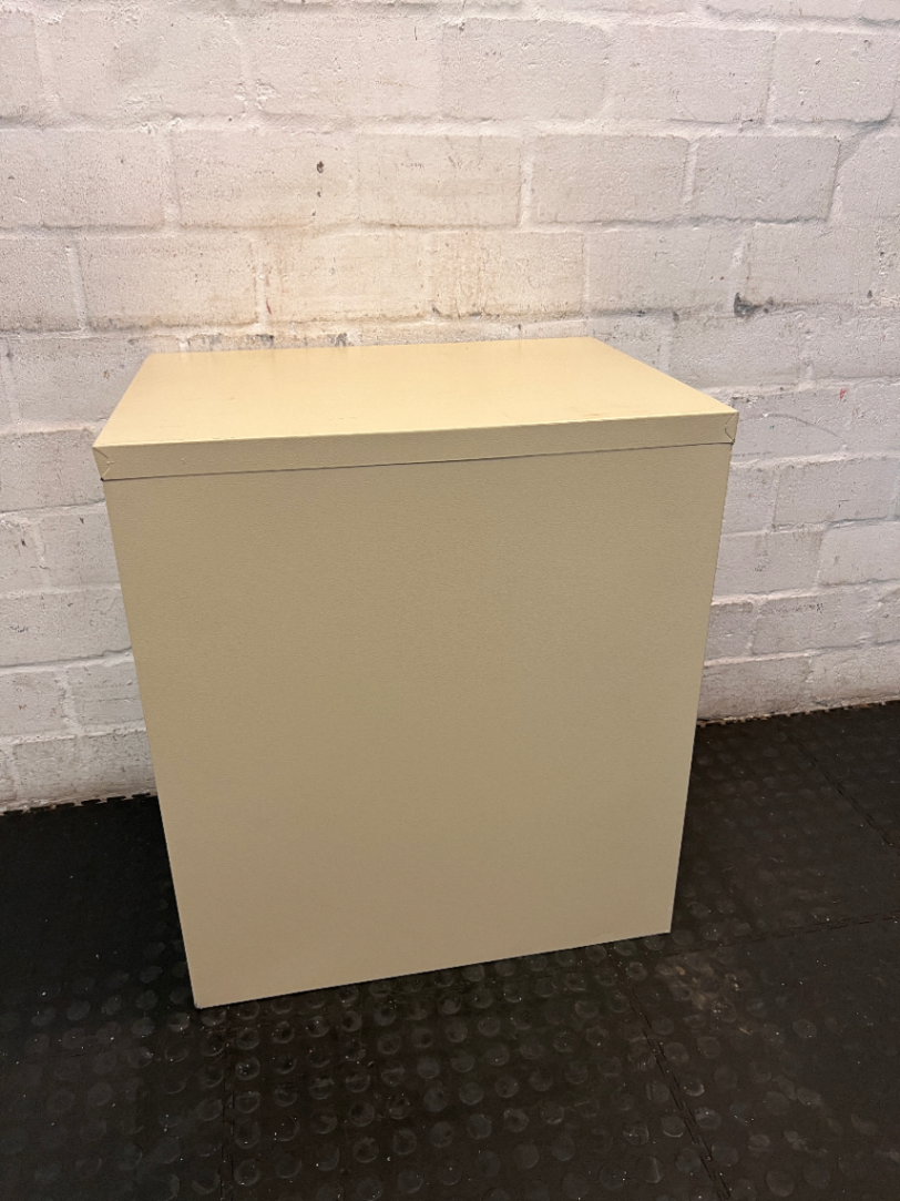 2 Drawer Steel Filing Cabinet - Minor Scratches & Paint Wear - 2ndhandwarehouse.com