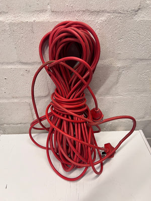 20 Metre Red Power Extension Lead – Heavy Duty