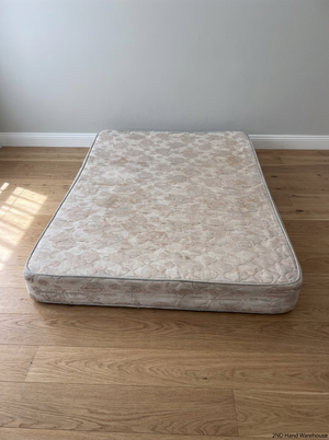 Quilted Double Bed Mattress & Base - Used, Fair Condition - 2ndhandwarehouse.com
